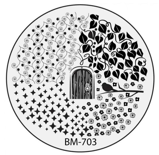 Secret Garden - Behind The Vine Door (BM-703) Stamping Plate