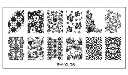 Bundle Monster Full Nail Designs (XL06) Stamping Plate