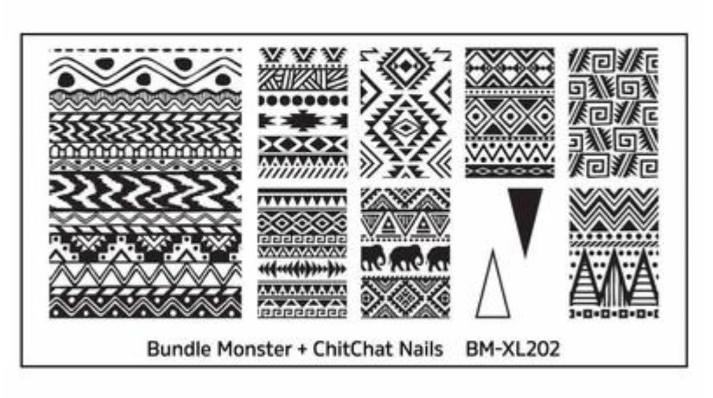 Blogger Collaboration Nail Art Polish Stamping Plates - BM-XL202, ChitChat Nails - Nirvana Nail and Beauty Supplies 