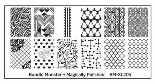 Blogger Collaboration Nail Art Polish Stamping Plates - BM-XL205, Magically Polished - Nirvana Nail and Beauty Supplies 