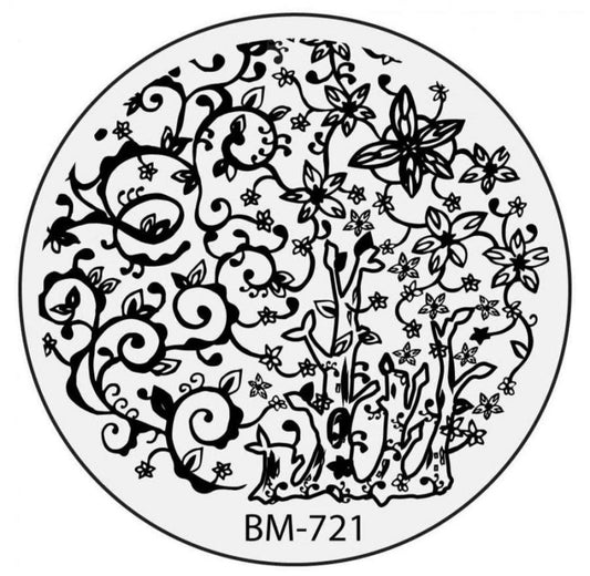 Secret Garden - Poison Ivy (BM-721) Stamping Plate