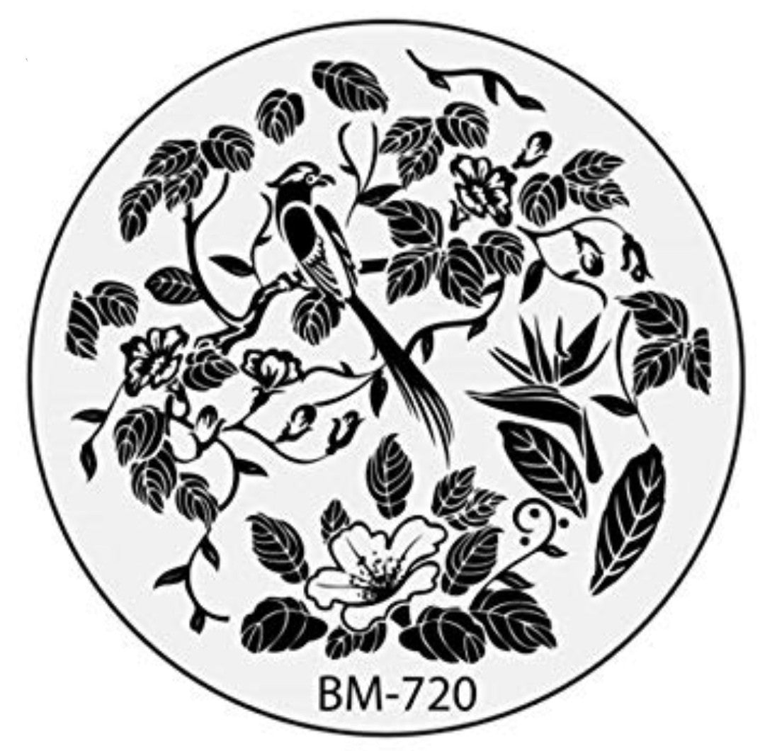 Secret Garden - Feathery Lullabies (BM-720) Stamping Plate