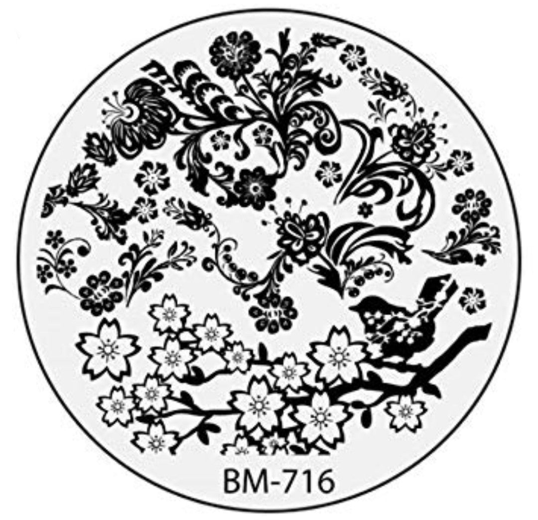 Secret Garden - Boughs of Beauties (BM-716) Stamping Plate