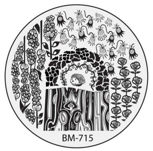 Secret Garden - Hedgehog Hunny Hideout (BM-715) Stamping Plate