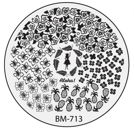 Secret Garden - Pineapple Peek-A-Boo (BM-713) Stamping Plate