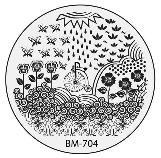 Secret Garden (BM-704) Stamping Plate