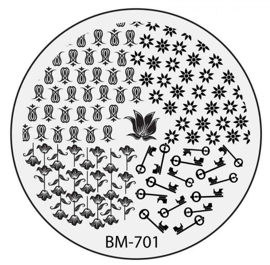 Secret Garden - Find The Keys (BM-701) Stamping Plate