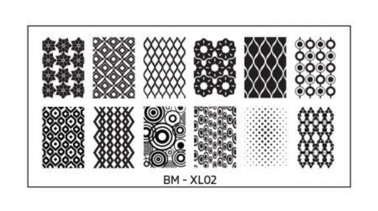 Bundle Monster Full Nail Designs (XL-02) Stamping Plate