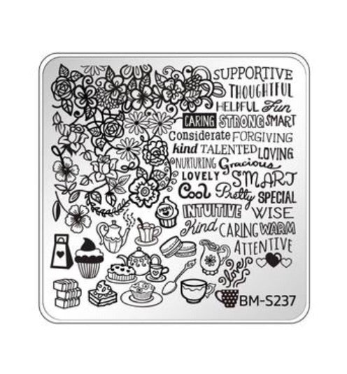 Bundle Monster Occasions Collection Nail Art Stamping Plates - Family Ties - BM-237 - Nirvana Nail and Beauty Supplies 