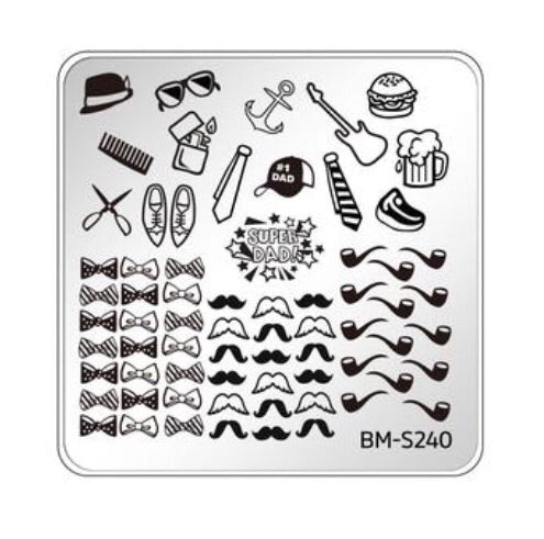 Bundle Monster Occasions Collection Nail Art Stamping Plates - Family Ties - BM-240 - Nirvana Nail and Beauty Supplies 