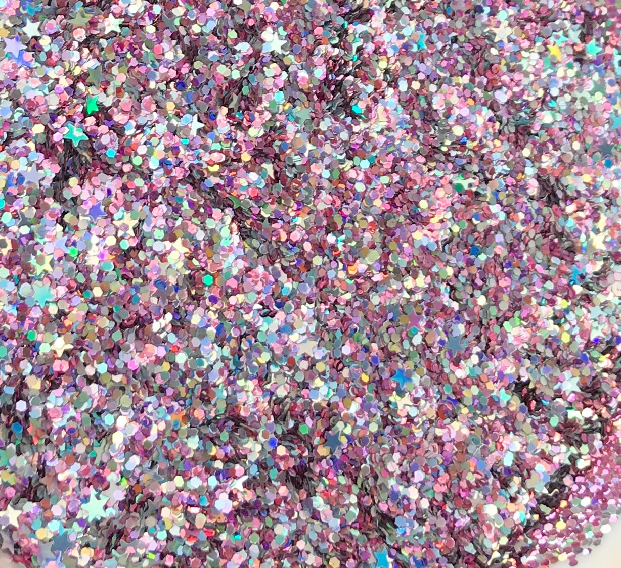 Sparklies Glitter - Rainholo Pink - Chunky 0.04 - Nirvana Nail and Beauty Supplies 